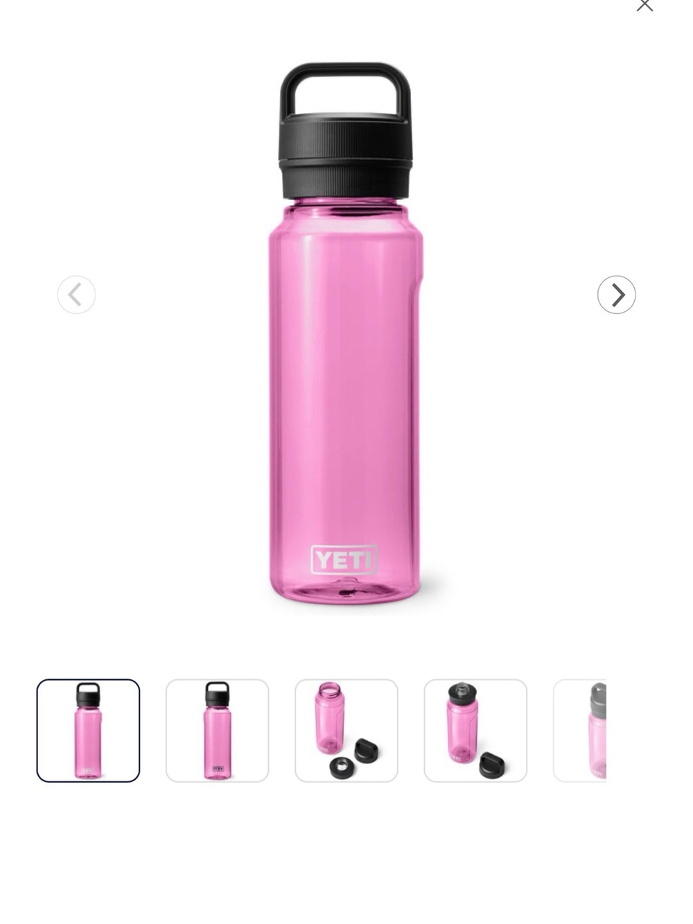 Pink Yeti Yonder 1L Water Bottle NWT
